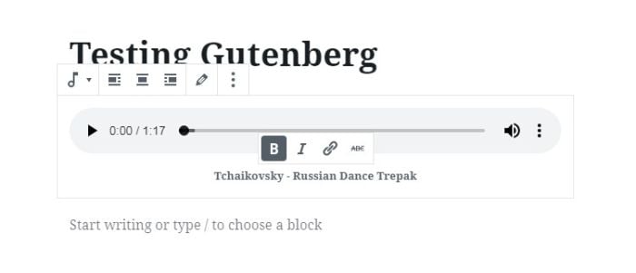 014 wordpress block editor audio block