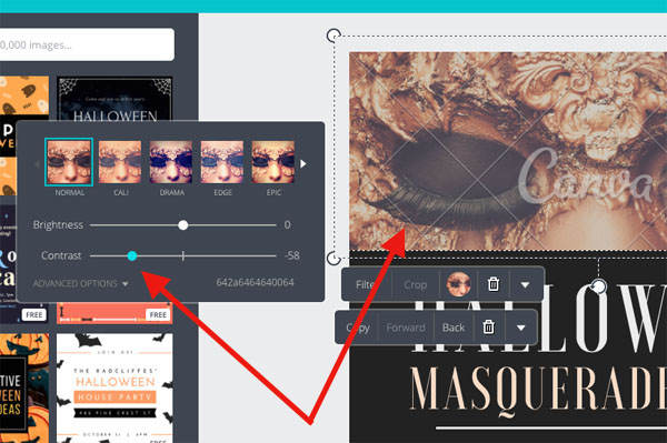 Canva Contrast and Brightness