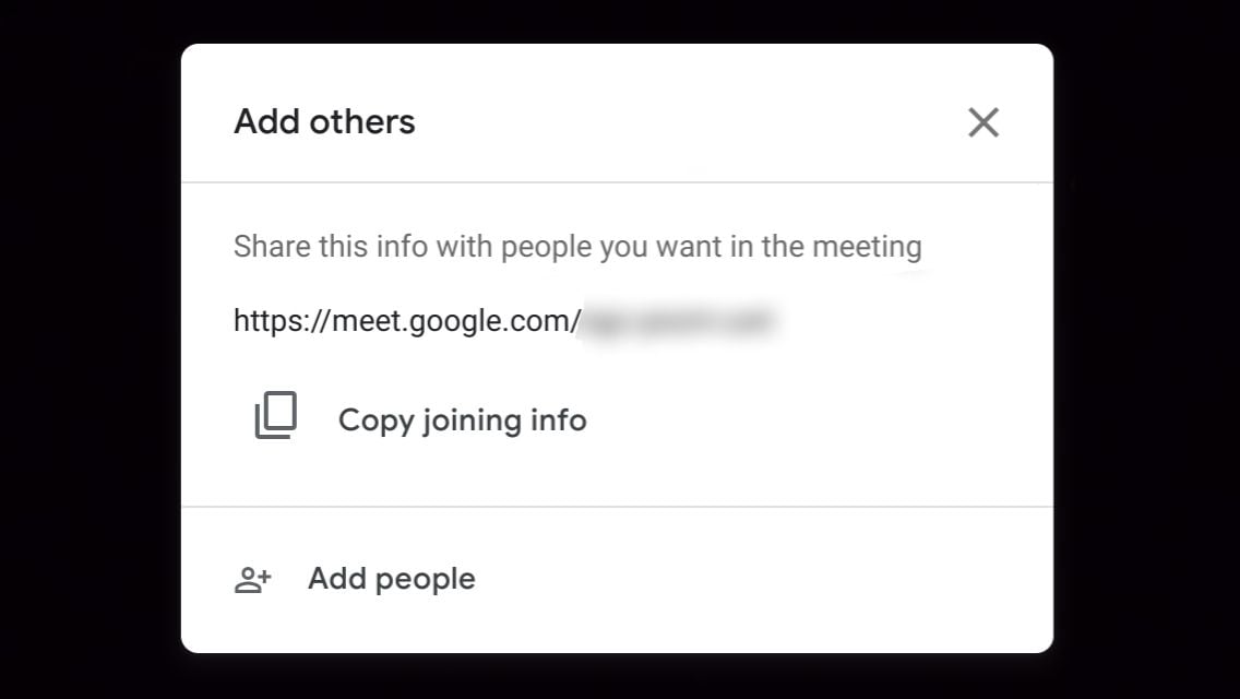 Invite guest to Google Meet