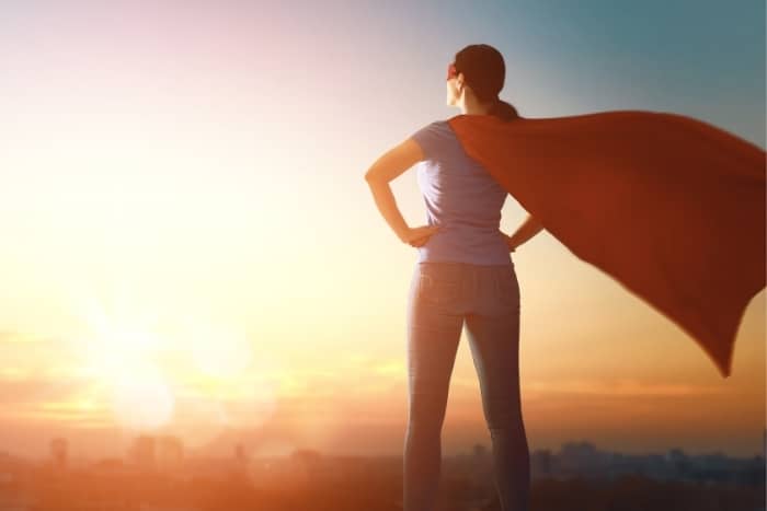 content writer superhero woman