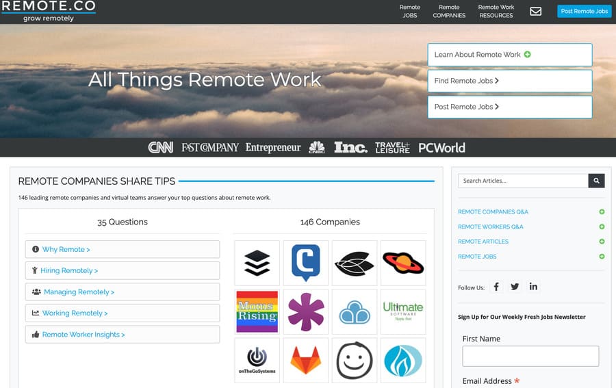 remote.co screenshot