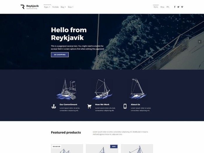 free wordpress themes reyjavik