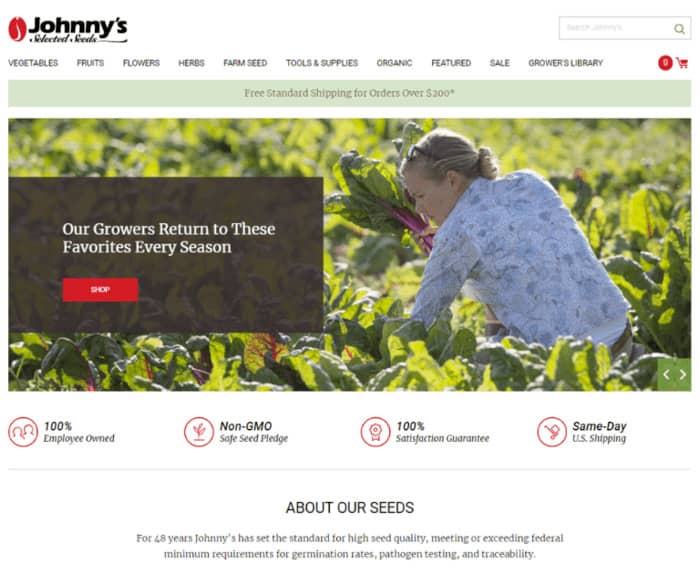 persuasive copy jonnhy's selected seeds homepage