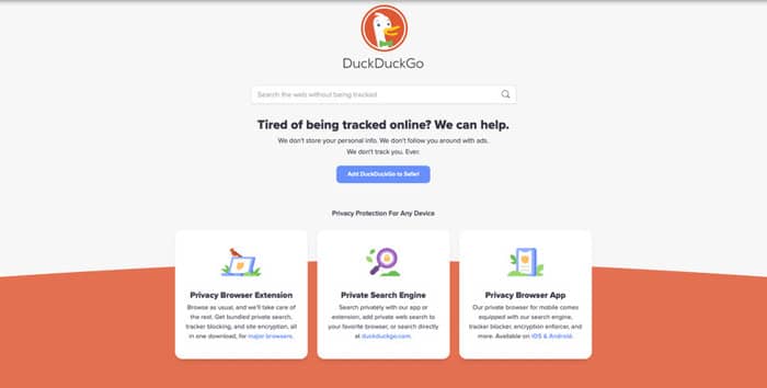 search engines duckduckgo