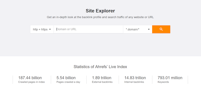 Ahrefs Site Explorer