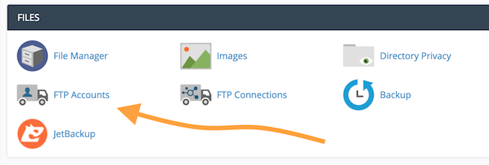 cPanel FTP accounts