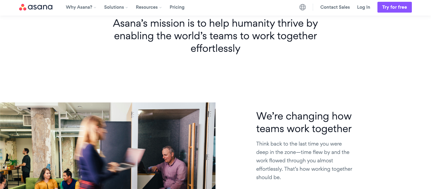 about us asana