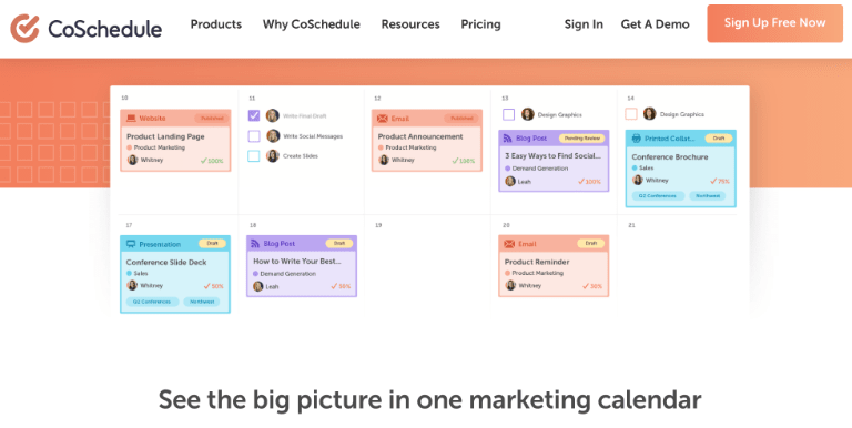 CoSchedule screenshot