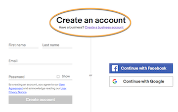 eBay Partner Network: Create Personal or Business Acct