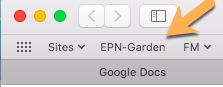 EPN Garden toolbar