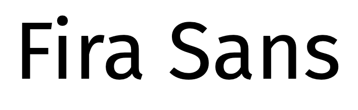 The words Fira Sans written in Fira Sans font