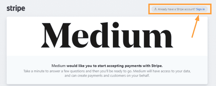 medium partner program medium stripe sign in