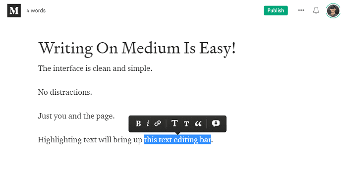 medium partner program medium text editor