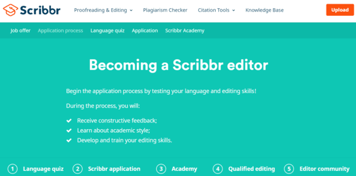 proofreading jobs scribbr homepage