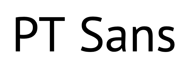 The words PT Sans written in PT Sans font