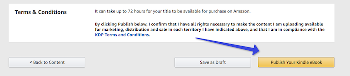 Publish your Kindle book