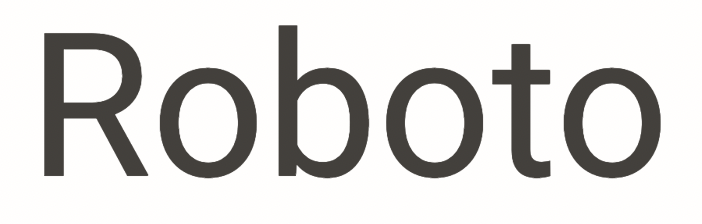 The word Roboto written in Robota font